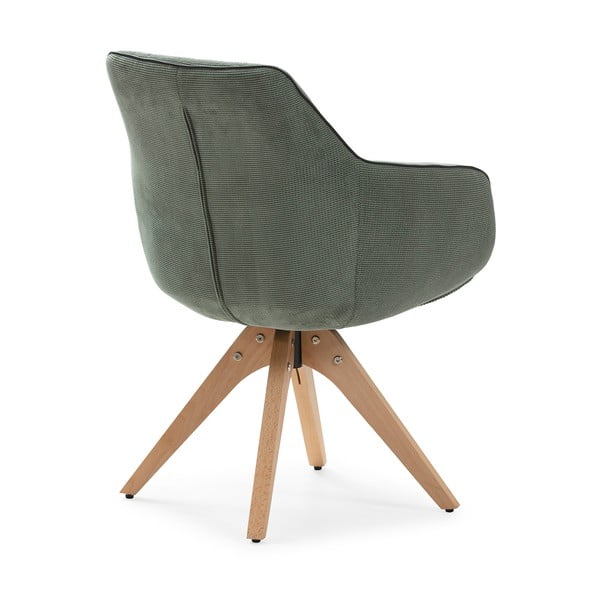 Zelené čalúnené jedálenské kreslá v súprave s podrúčkami 2 ks Donatelo – Marckeric-image-3