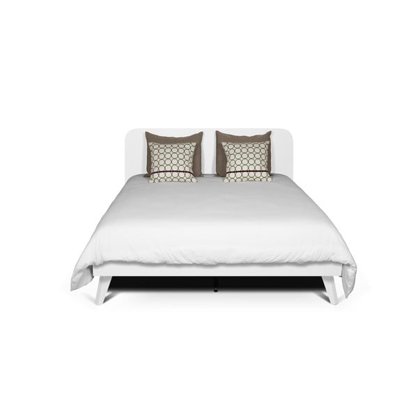 Biela posteľ TemaHome Mara, 180 x 200 cm