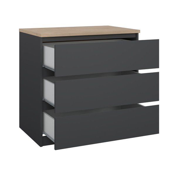 Tmavosivá komoda 77x76x50 cm Naia – Tvilum-image-3