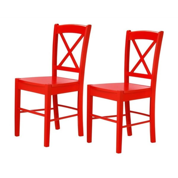 Sada 2 červených stoličiek Støraa Trento Cross
