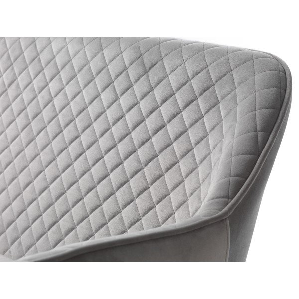 Svetlosivá zamatová pohovka 129 cm Berrie – Unique Furniture-image-1