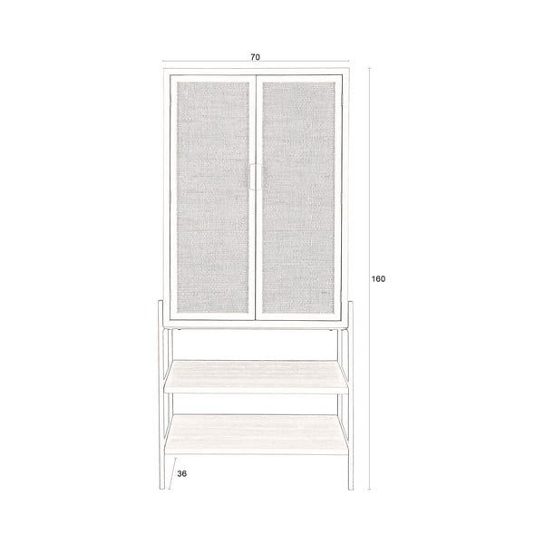 Čierna skrinka z jedlového dreva 70x160x36 cm Yasu – Dutchbone-image-3