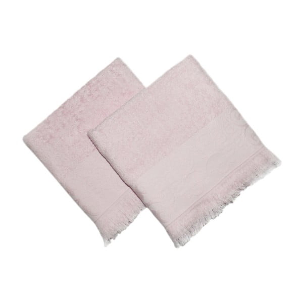 Sada 2 ružových uterákov Sehzade, 90 × 50 cm