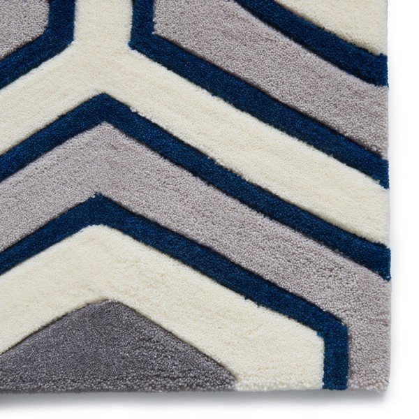 Modrý koberec Think Rugs Hong Kong Hexagon, 120 x 170 cm-image-3