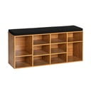 Skrinka na topánky v dekore exotického dreva s lavicou v prírodnej farbe Loft – Wenko