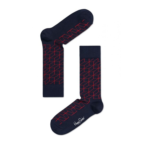 Ponožky Happy Socks Red Geometry, veľ. 36-40