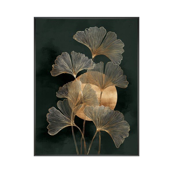 Tlačený obraz s rámom 60x80 cm Gold Ginkgo – Styler