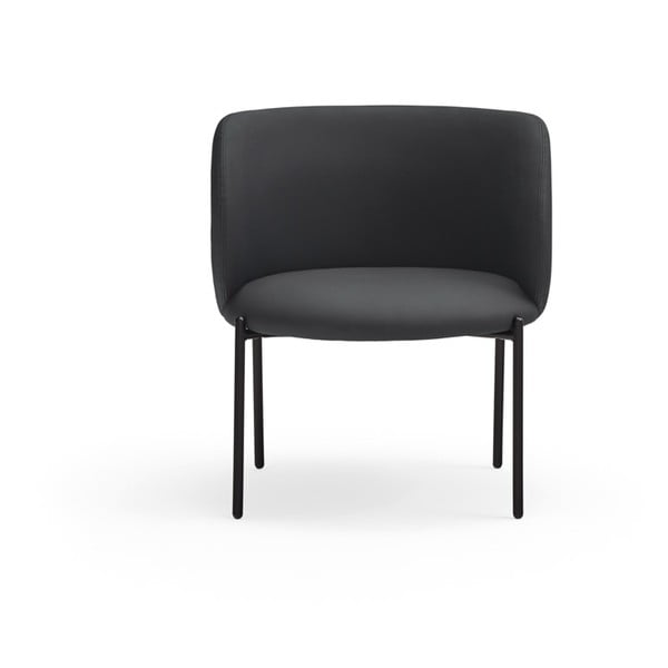Čierne kreslo z imitácie kože Mogi - Teulat-image-2