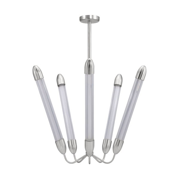 Oceľové závesné svietidlo v striebornej farbe so skleneným tienidlom ø 86 cm Lemon Squeeze – UMAGE