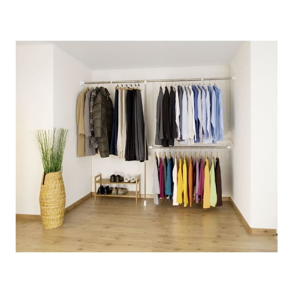 Kovový teleskopický stojan na oblečenie v striebornej farbe Garment – Wenko-image-3