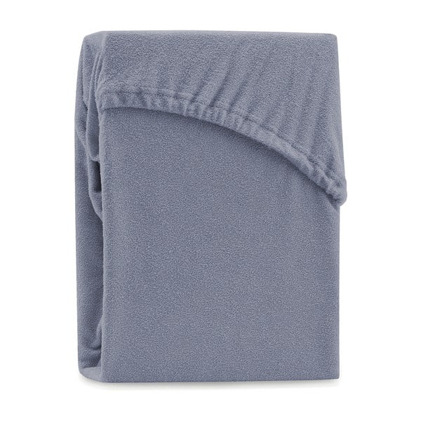 Tmavosivá elastická plachta s vysokým podielom bavlny AmeliaHome Ruby, 200 x 120-140 cm-image-1