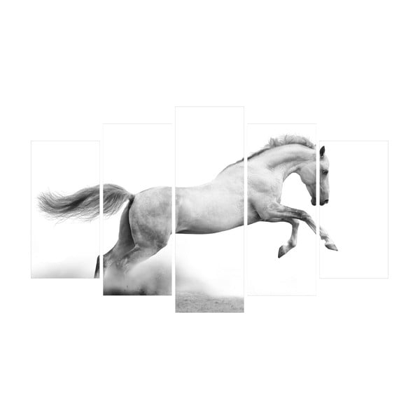 Viacdielny obraz na plátne Bežecký kôň
