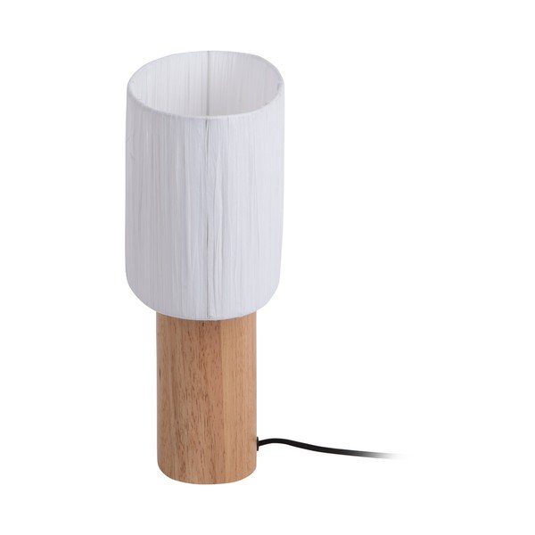 Stolová lampa s tienidlom z papierového výpletu v bielo-prírodnej farbe (výška 30,5 cm) Sheer Oval – Leitmotiv-image-4