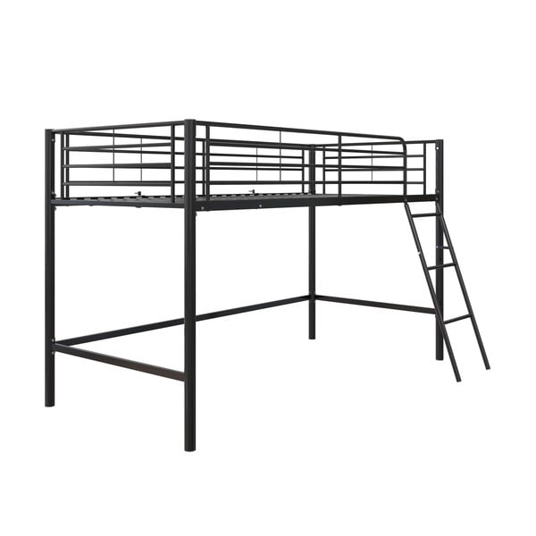 Čierna vyvýšená detská posteľ 90x200 cm Jodie – Støraa