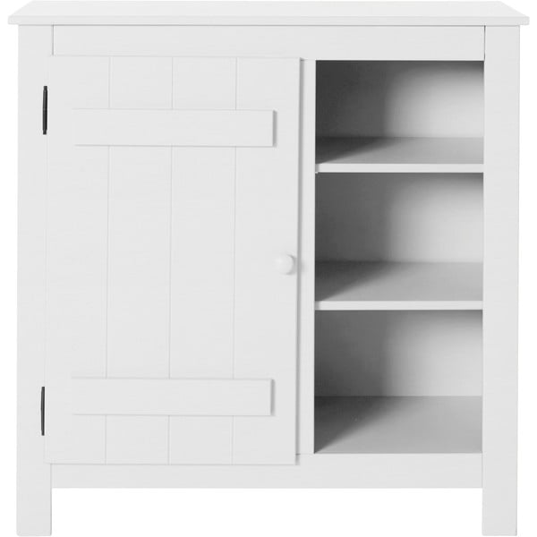 Biela skrinka z borovicového dreva 90x90 cm Bertram – Støraa