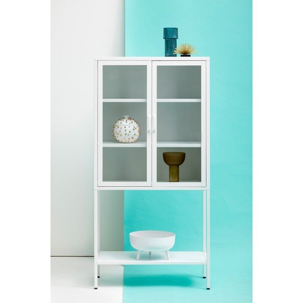 Biela oceľová vitrína 75x150x35 cm Acier – Premier Housewares-image-1