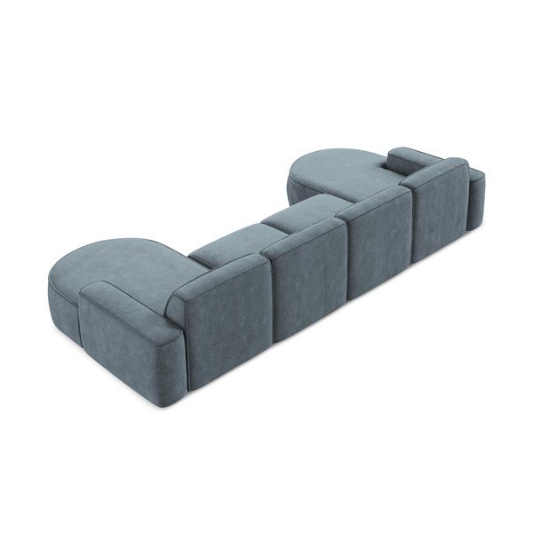 Sivomodrá ženilková rohová pohovka (do tvaru "U") Omao – Makamii-image-3