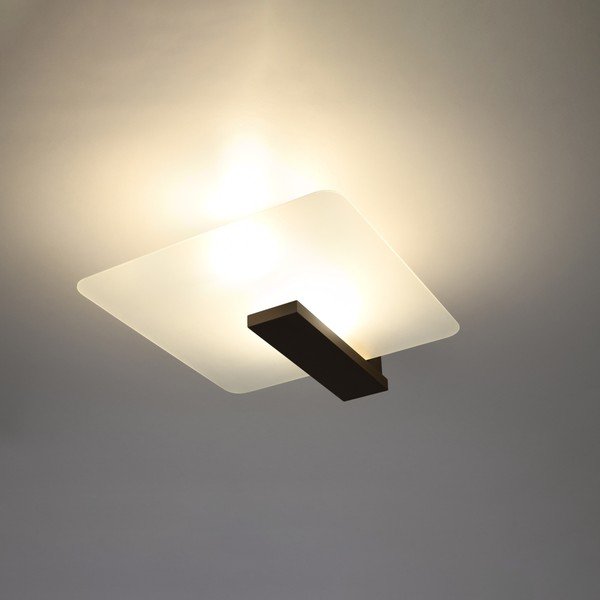 Tmavohnedé stropné svietidlo so skleneným tienidlom 40x47.5 cm Parola – Sollux-image-1