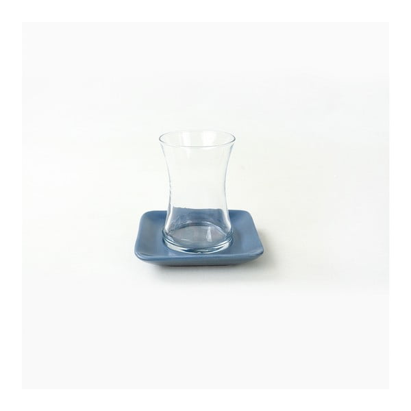 21-dielna súprava bielo-modrého keramického riadu My Ceramic-image-3