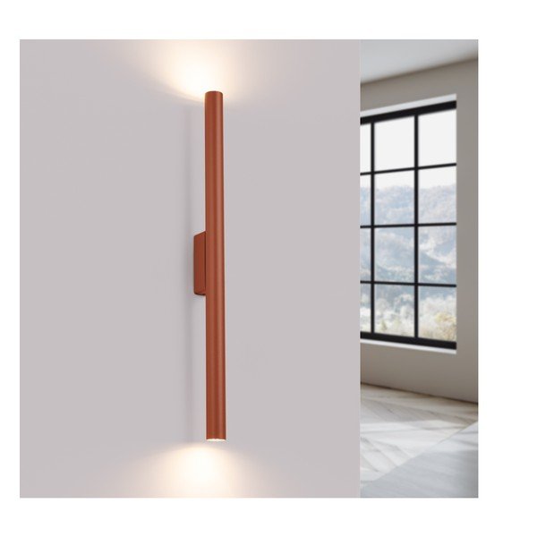 Nástenné svietidlo v tehlovej farbe Fideus – Sollux-image-1