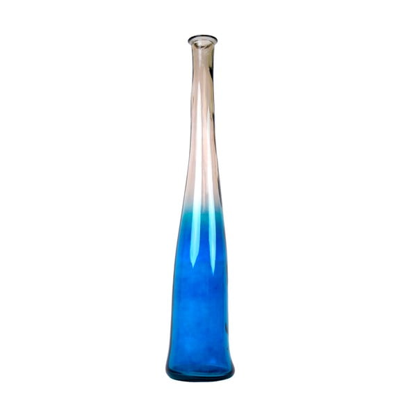 Modrá váza z recyklovaného skla Ego Dekor Blues, výška 100 cm