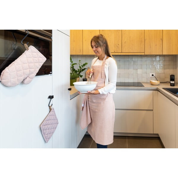 Ružová bavlnená zástera Tiseco Home Studio-image-1