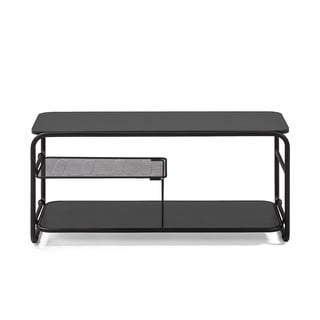 Čierny televízny stolík Kave Home Academy, 98 × 46 cm