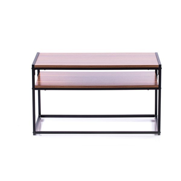 Hnedý konferenčný stolík s doskou v dekore orechového dreva 40x80 cm Pjan – Homede-image-2