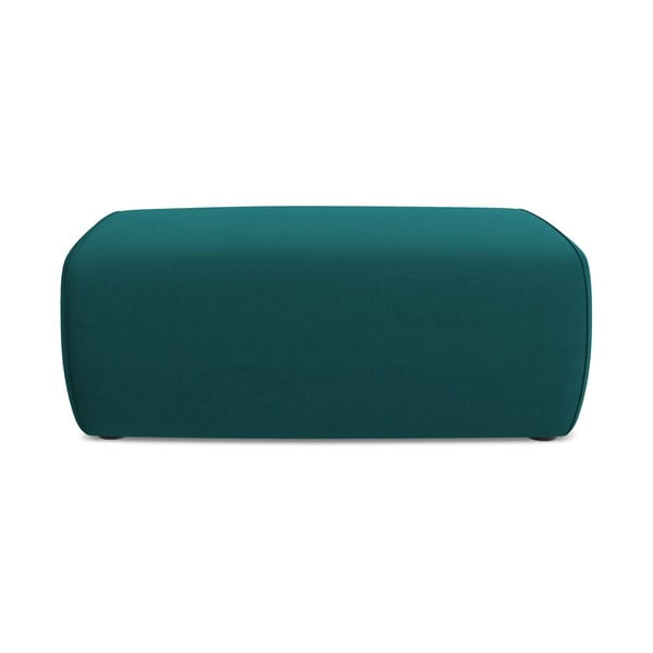 Tyrkysovomodrá zamatová podnožka Kapua – Makamii