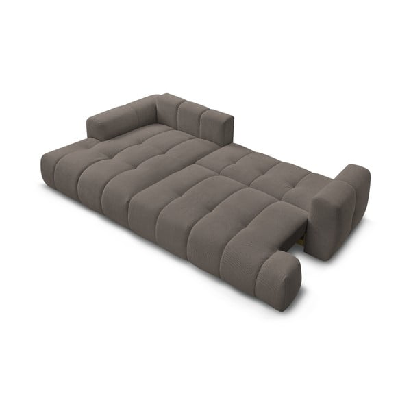 Taupe rozkladacia/s úložným priestorom rohová pohovka (ľavý roh/s leňoškou) Fuji – Bobochic Paris-image-4