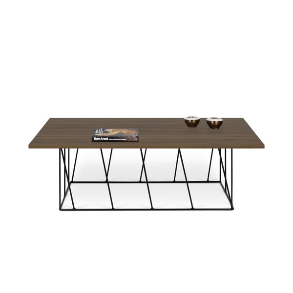 Konferenčný stolík s doskou v dekore orecha a čiernymi nohami TemaHome Helix-image-2