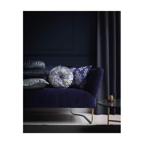 Okrúhly dekoratívny vankúš so zamatovým poťahom Velvet Atelier Sea, Ø 45 cm-image-1