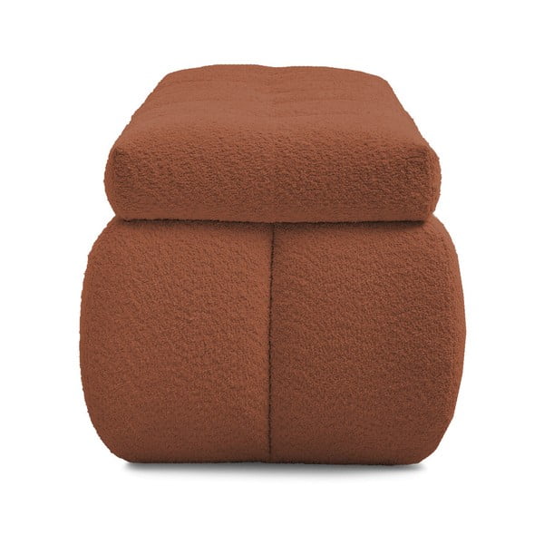 Lavica z textílie buklé v tehlovej farbe Mont Blanc – Bobochic Paris-image-3