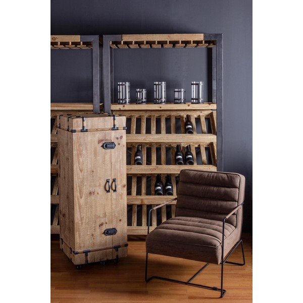 Hnedé kreslo z imitácie kože Brianna – Bizzotto-image-1