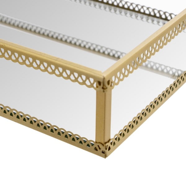 Kovové dekoračné tácky v súprave 2 ks 14x24 cm – Casa Selección-image-1