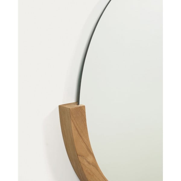 Nástenné zrkadlo s dreveným rámom 96x55 cm Rokia – Kave Home-image-1