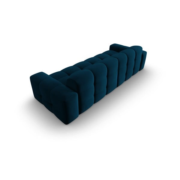 Tmavomodrá zamatová pohovka 255 cm Kendal - Micadoni Home-image-4