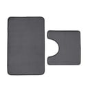 Tmavosivé WC kúpeľňové predložky z pamäťovej peny v súprave 2 ks 50x80 cm Anti-Bacterial – Catherine Lansfield