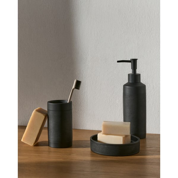 Čierny dávkovač mydla z polyresínu 420 ml Sisel – Kave Home-image-1