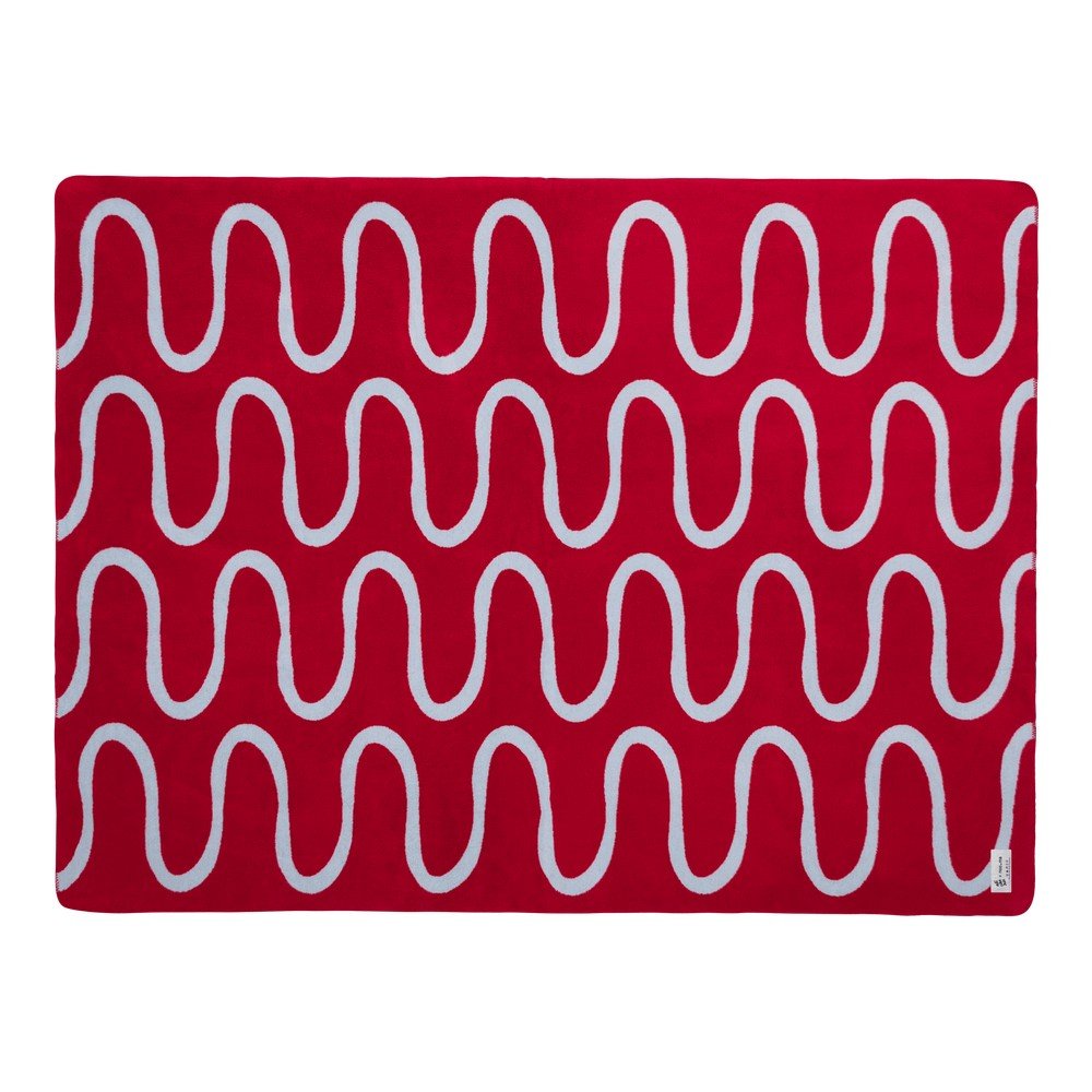 E-shop Červená deka 150x200 cm Swirl – noo.ma