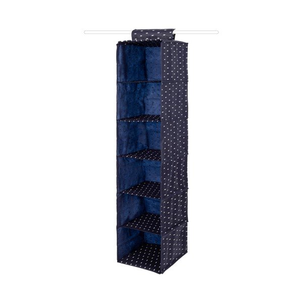 Tmavomodrý závesný organizér so 6 priehradkami Compactor Kasuri Range, šírka 30 cm-image-2