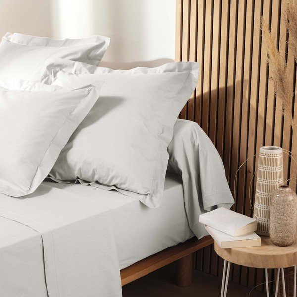 Biela napínacia plachta z Bio bavlny 140x190 cm Biolina – douceur d'intérieur-image-1