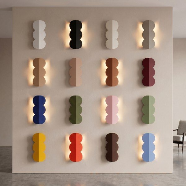 Červené hliníkové nástenné svietidlo BISCUIT – Thoro-image-2