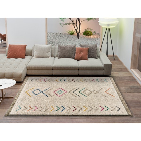 Krémovobiely koberec Universal Ziri White, 133 x 190 cm-image-1