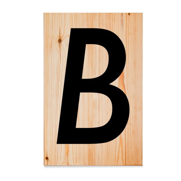 Drevená ceduľa Letters B