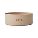 Béžová detská miska Design Letters Mini Love, 11 cm