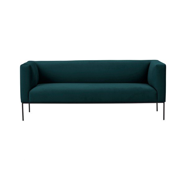 Petrolejovozelená zamatová dvojmiestna pohovka Windsor & Co Sofas Neptune