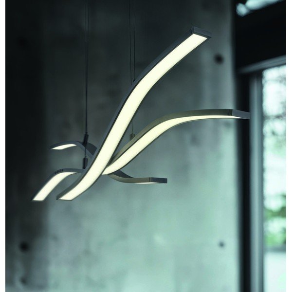 Matne čierne kovové LED závesné svietidlo na diaľkové ovládanie/so stmievačom Spider – Trio Select-image-2