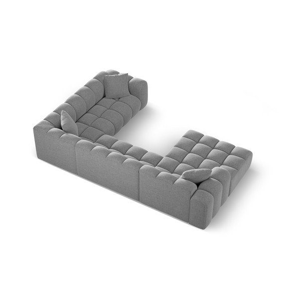 Svetlosivá ženilková rohová pohovka (pravý roh/do tvaru "U") Treno – Cosmopolitan Design-image-3