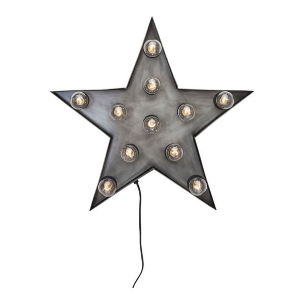 Sivá nástenná svetelná dekorácia Kare Design Star